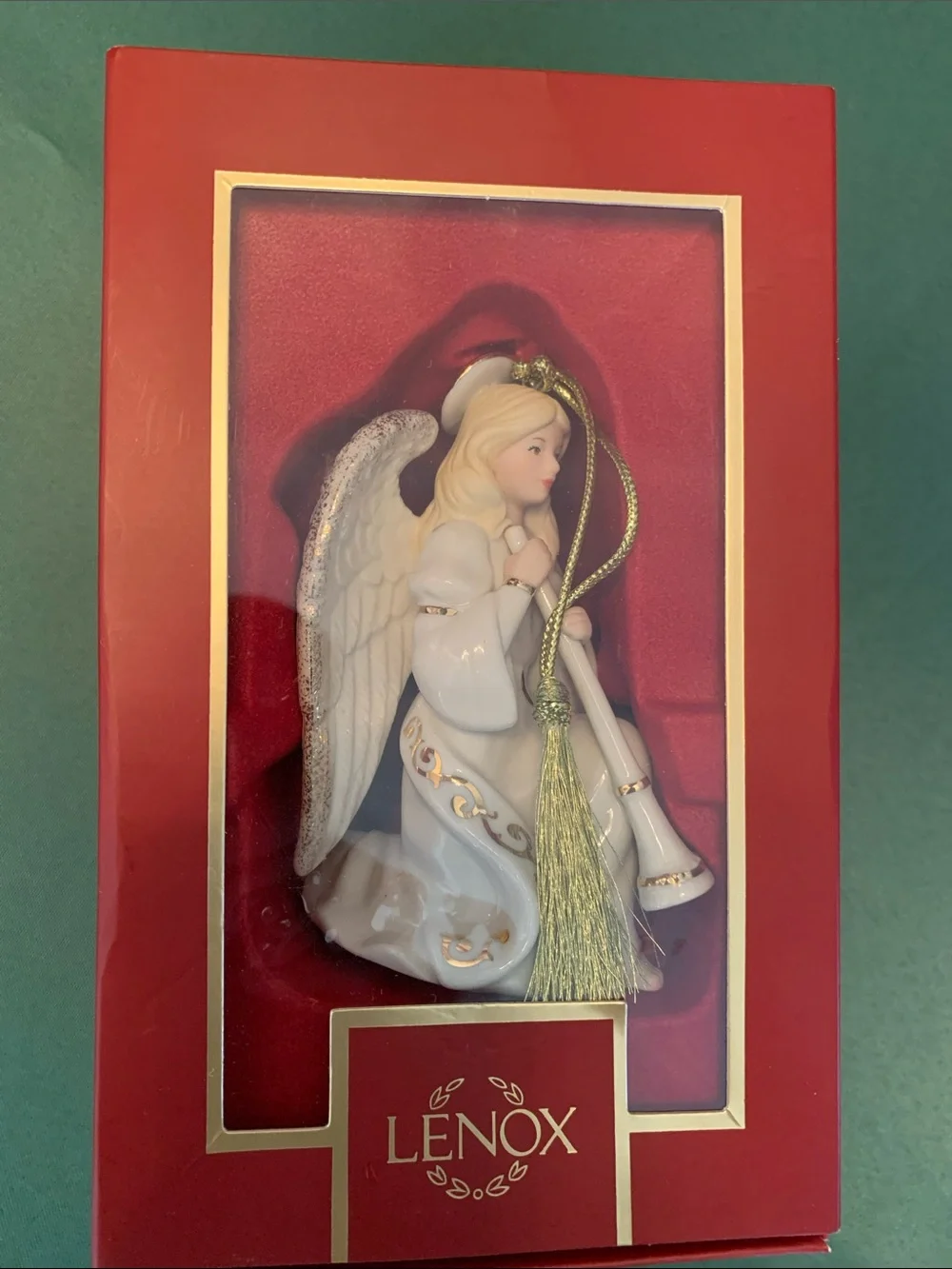 (2) Lenox Christmas Ornaments 2020 Annual Seashell Angel 2022 Heavenly Angel